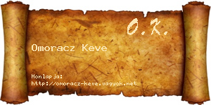 Omoracz Keve névjegykártya